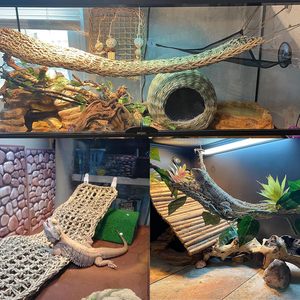 Hamaca de dragón barbudo de algas marinas grande, hamaca de reptil de 30x7 pulgadas, hamaca de lagarto, accesorios de tanque de hábitat de escalada de dragón barbudo - Product Image 6