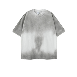 Saleh Enterprises Men Plus Size Oversize Acid Wash Breathable Eco-Friendly Short Sleeve Vintage Heavy Cotton Streetwear Loose - Product Image 1