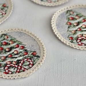 Posavasos único de algodón, bebidas absorbentes, regalos de inauguración de la casa de cumpleaños, decoración de mesa de salón de granja OEM - Product Image 4