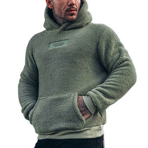 OEM Sweat à capuche d'hiver en polaire Sherpa avec logo brodé sur mesure de haute qualité pour hommes Pull à capuche Sherpa vierge surdimensionné Unisexe - Product Image 1