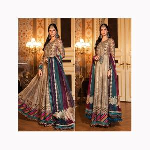 Traje de algodón de 3 piezas sin costuras de alta calidad para mujer, elegante camisa de césped bordada Salwar Kameez pakistaní para mujer Dupatta - Product Image 6