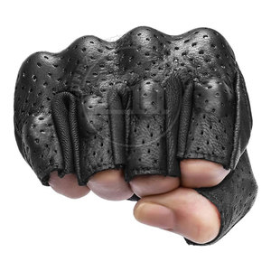 Guantes de carreras de motos sin dedos de alta calidad Nueva llegada Guantes de cuero de último diseño para deportes Esquí para montar en moto - Product Image 3