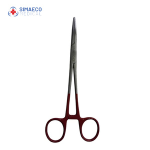 คีมหลอดเลือดแดงสแตนเลส6 "พร้อมที่จับสีแดงใช้เพียงครั้งเดียวควบคุมด้วยเครื่องจักรไม้พลาสติกเรซิน - Product Image 6