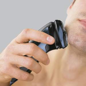 Afeitadora Eléctrica Inalámbrica con Doble Cuchilla, Agarre Cómodo, Cabezal Giratorio, Resistente al Agua, Recortadora Reversible, Cuchillas Metálicas de Afeitado Rápido - Product Image 1