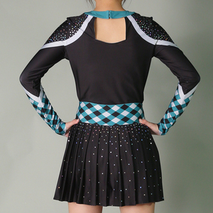 Uniformes de Porristas Personalizados OEM de Alta Calidad y Cómodos, Conjuntos Juveniles para Niñas con Pedrería, 100% Poliéster, Venta al Por Mayor - Product Image 4