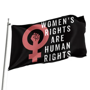 定制女权主义旗帜3*5英尺女性力量是人类力量双面印刷