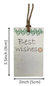 Etiqueta colgante de papel 300 GSM reciclada ecológica personalizada etiqueta de ropa de moda de flores silvestres para impresión Digital de germinación - Product Image 5