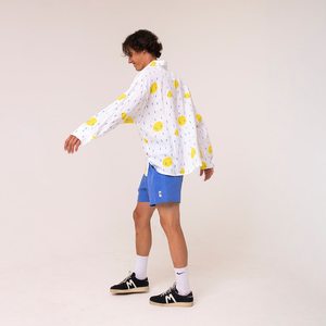 Soft Breathable <b>Linen</b>/Cotton Set (Shirt Shorts/Pant) Men Street-Style Summer Loungewear Printed | 300g Woven Fabric Seamless - Product Image 3