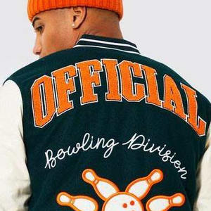 Top Design Letterman Varsity Jacket Respirant Plus Size Veste Letterman imprimée personnalisée pour hommes - Product Image 5