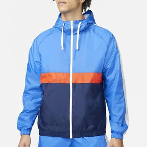 Costume coupe-vent personnalisé OEM Ensemble court deux pièces Veste zippée Survêtement survêtement à fermeture éclair en nylon Survêtement coupe-vent pour hommes - Product Image 6