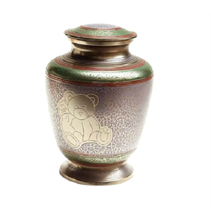 Urnas funerarias de aluminio grabadas, de metal fantástico, proporcionan un centro de mesa significativo para ceremonias conmemorativas. - Product Image 1