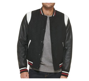 High Quality Wool Varsity Jacket New Design Breathable Comfortable Custom Logo Leather Sleeves CollegeBaseballjacket for men - Product Image 4