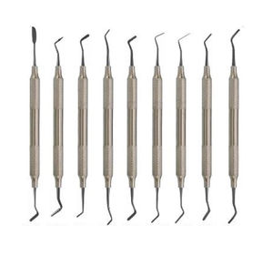 ชุดเครื่องมือกรอกข้อมูลทางคลินิกสำหรับทันตกรรมชุดสเตนเลสสตีลทนทานพร้อมไม้พายที่ผ่านการรับรอง - Product Image 1