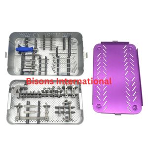 Kit de Placas TPLO Bisons, Placa Tibial para Nivelación de la Plataforma Tibial, Osteotomía, Instrumentos Quirúrgicos Veterinarios, Implantes de Acero Inoxidable 316L, CE - Product Image 1