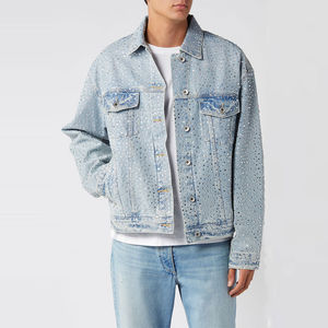 Nueva chaqueta vaquera de estilo callejero para hombre, chaqueta vaquera informal, chaquetas de hombre de moda de alta calidad para un aspecto elegante al mejor precio - Product Image 1