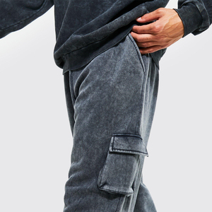 Wholesale <b>Cheap</b> Premium Quality Men's Acid Wash <b>Joggers</b> Comfortable Heavy Weight Pants & Trousers Men's Clothing - Product Image 3