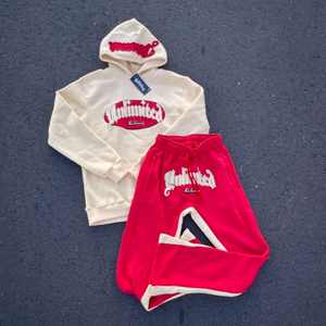 Ropa de calle personalizada, chándales de algodón con estampado de pantalla, botón de tachuelas, cintura de triple capa, lavado sucio, chándales con cremallera para hombres - Product Image 2