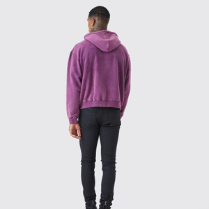 Sudadera con capucha de lana de gran tamaño para hombre de alta calidad logotipo personalizado 100% algodón estampado lavado vintage servicio OEM sudaderas con capucha a granel de moda - Product Image 4