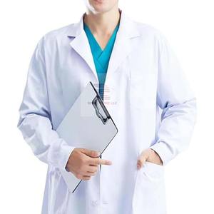 Hôpital à manches longues 100% coton infirmière hôpital docteur blouse de laboratoire - Product Image 5