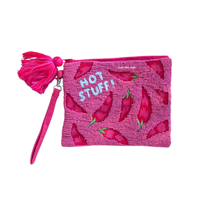 Porte-monnaie à perles personnalisé avec logo XOXO, mode, fait à la main, en perles de riz, fermeture éclair, pochette de rangement pour cadeau de la Saint-Valentin - Product Image 2