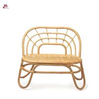 Vente en gros Chaise d'enfant moderne en rotin Chaise longue en rotin Fauteuil à fleurs pour enfants Meubles vintage pour enfants en rotin
