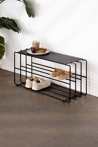Modern Metal <b>Shoe</b> <b>Rack</b> Space Saving Entryway Organizer Durable Multi Tier Stand Sleek Design Easy Assembly <b>Storage</b> Home Use - Product Image 2