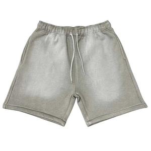 Moda de alta calidad lavado con ácido 440 Gsm Vintage gimnasio corto algodón cordón cintura verano hombres pantalones cortos fabricante ropa de calle - Product Image 6