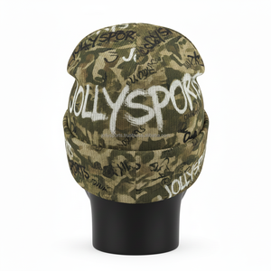 Gorro de invierno para hombre, tejido de alta calidad en algodón y poliéster, 180GSM, colores personalizados, logotipo por sublimación, jacquard. - Product Image 2