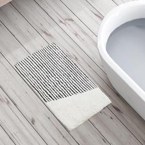 Vente d'usine faite à la main bain et usage domestique tapis de douche en coton rond tissu doux lavable avec motif rond - Product Image 1