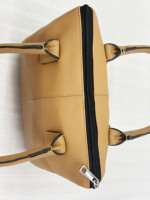 Sac fourre-tout de luxe en cuir véritable de haute qualité avec fermeture éclair, couleur et logo personnalisables, taille OEM/ODM, en polyester, pour le shopping