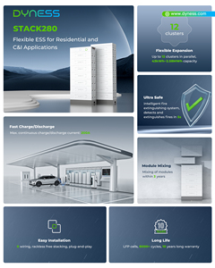 Batería Dyness Stack280 51.2v 280ah de Alto Voltaje Apilable lifepo4 43kwh~215kwh para Sistemas de Almacenamiento de Energía Industrial - Product Image 2