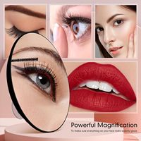 Miroir de maquillage grossissant 30X concave de 6 pouces MoonlitGlow personnalisé, 3 ventouses, fixation murale, miroir cosmétique sans distorsion