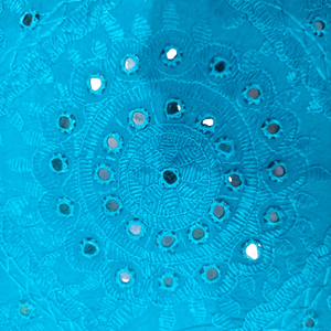 Turquoise <b>Blue</b> 16x16 Cotton Cushion Covers Mirror Work Decorative Throw Pillow Accent Pillows for Home Handmade <b>Sofa</b> <b>Bed</b> Set - Product Image 3