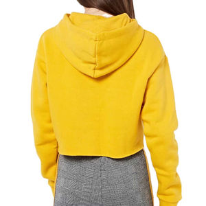 Personalizado de alta calidad nueva llegada algodón mujeres Crop Top Sudadera con capucha 100% algodón manga larga ropa Casual moda Crop Hoodies - Product Image 6