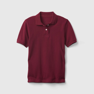 Polo à manches courtes en coton Oxford confortable pour un usage quotidien à motif solide Design graphique élégant décontracté pour hommes - Product Image 3