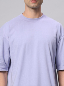 Ensemble violet uni tendance et oversize pour les looks streetwear et athleisure, t-shirt décontracté et short, tenue estivale ultime pour hommes, ensembles jumeaux - Product Image 2