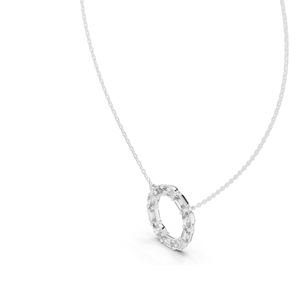 Collier en diamant CVD créé en laboratoire 3 CT VVS-VS EF, diamants ronds et baguette, or 18 carats, 14 carats, or rose, or jaune, or blanc, luxe - Product Image 4