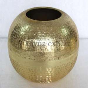 Vase à fleurs en métal décoratif d'intérieur en fer plaqué laiton pour la décoration intérieure et extérieure à un prix raisonnable Vases en métal - Product Image 3