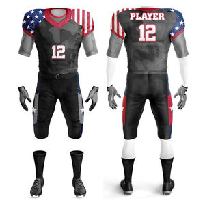 Ensemble d'uniformes de football américain, design 2026, manches courtes, séchage rapide, service OEM disponible - Product Image 1