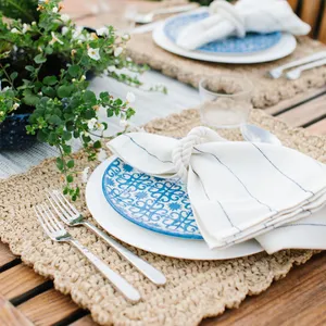 Rond de serviette en rotin laiteux corde boucle de serviette hôtel épilation à la cire corde de chanvre anneau de serviette en gros anneau de tissu de table - Product Image 5