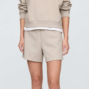 Conjunto de Sudadera y Pantalones Cortos de Forro Polar para Mujer, Talla Grande, Informal, para Invierno, Holgado, Transpirable, de 2 Piezas - Product Image 5