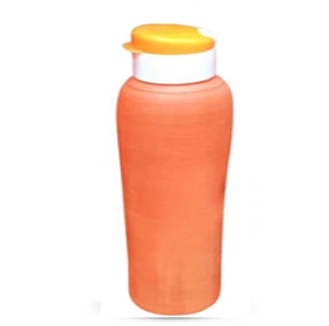 Bouteille d'eau cylindrique en terre cuite lisse et lisse avec couvercle à rabat orange contrasté disponible aux prix de gros - Product Image 1