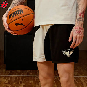 Pantalones cortos de malla transpirables para hombre, pantalones cortos de baloncesto, pantalones cortos de malla con cordón de poliéster informal de diseño personalizado para hombre - Product Image 2