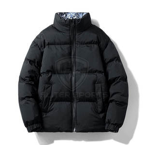 Chaqueta de burbujas de invierno ajustada informal para hombre 2024, estilo de lona de poliéster 100%, patrón de letras, moda de calle alta a la venta - Product Image 1