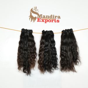 100% naturel vierge couleur noire cheveux humains Double poids matériel ondulé cuticule temple vietnamien Extension de cheveux humains - Product Image 4