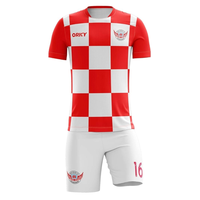Ensemble de maillots de football pour équipe 2025, légers, respirants, imprimés par transfert thermique, 100% polyester, antibactériens, séchage rapide