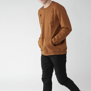 เสื้อสเวตเตอร์คอกลมวินเทจสำหรับผู้ชายใส่ได้ทั้งชายและหญิงเสื้อสเวตเตอร์คอกลมสำหรับฤดูหนาวผ้าคอตตอน100% วัสดุคุณภาพสูง - Product Image 3