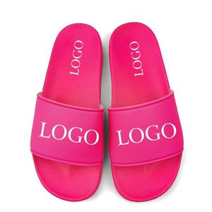 Offre spéciale, pantoufles plates et antidérapantes de couleur unie fabriquées à la main, pantoufles pour la maison, l'été, l'extérieur, le caoutchouc, le PVC, vente en gros OEM - Product Image 2