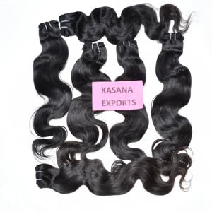 Venta al por mayor 100%, paquete de templo virgen indio crudo alineado con cutícula, fabrica proveedores de ondas profundas, extensiones de cabello humano - Product Image 3