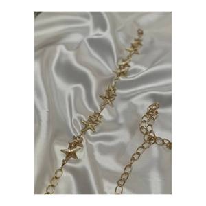 Cinturón para mujer con detalle de cadena de estrellas (cinturón para la cintura, cinturón para vestido, cinturón para falda, cinturón para pantalón) - Dorado - Product Image 4